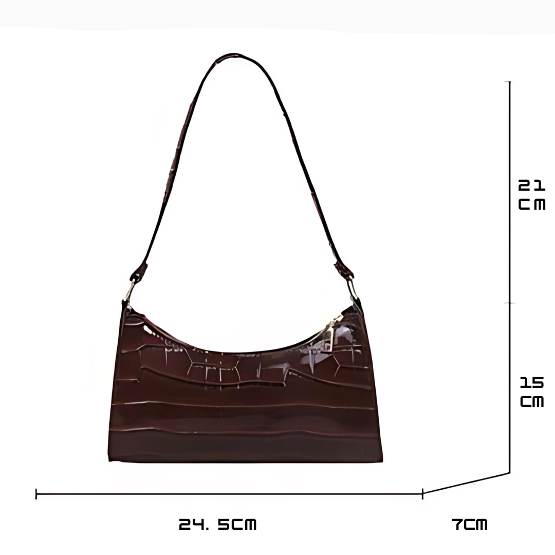 Women's Glossy Leather Shoulder Bag
