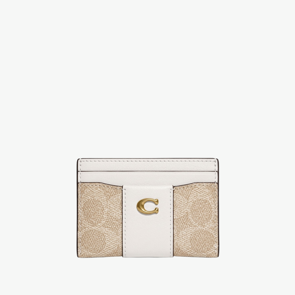 Coach Essential Card Case In Signature Jacquard