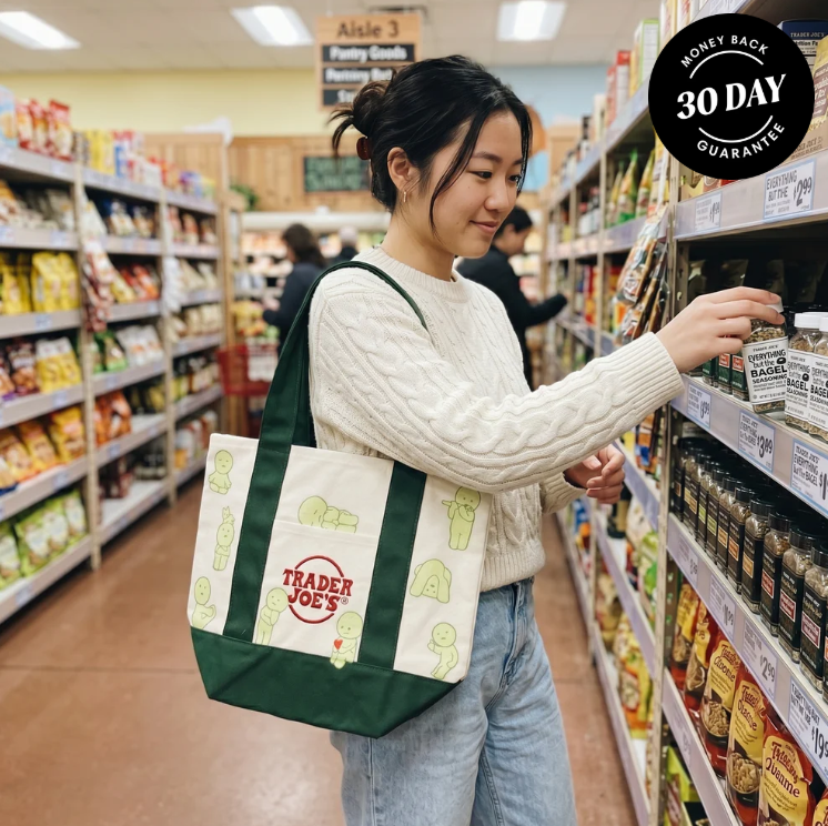 Smiski X Trader Joe's Tote Bags