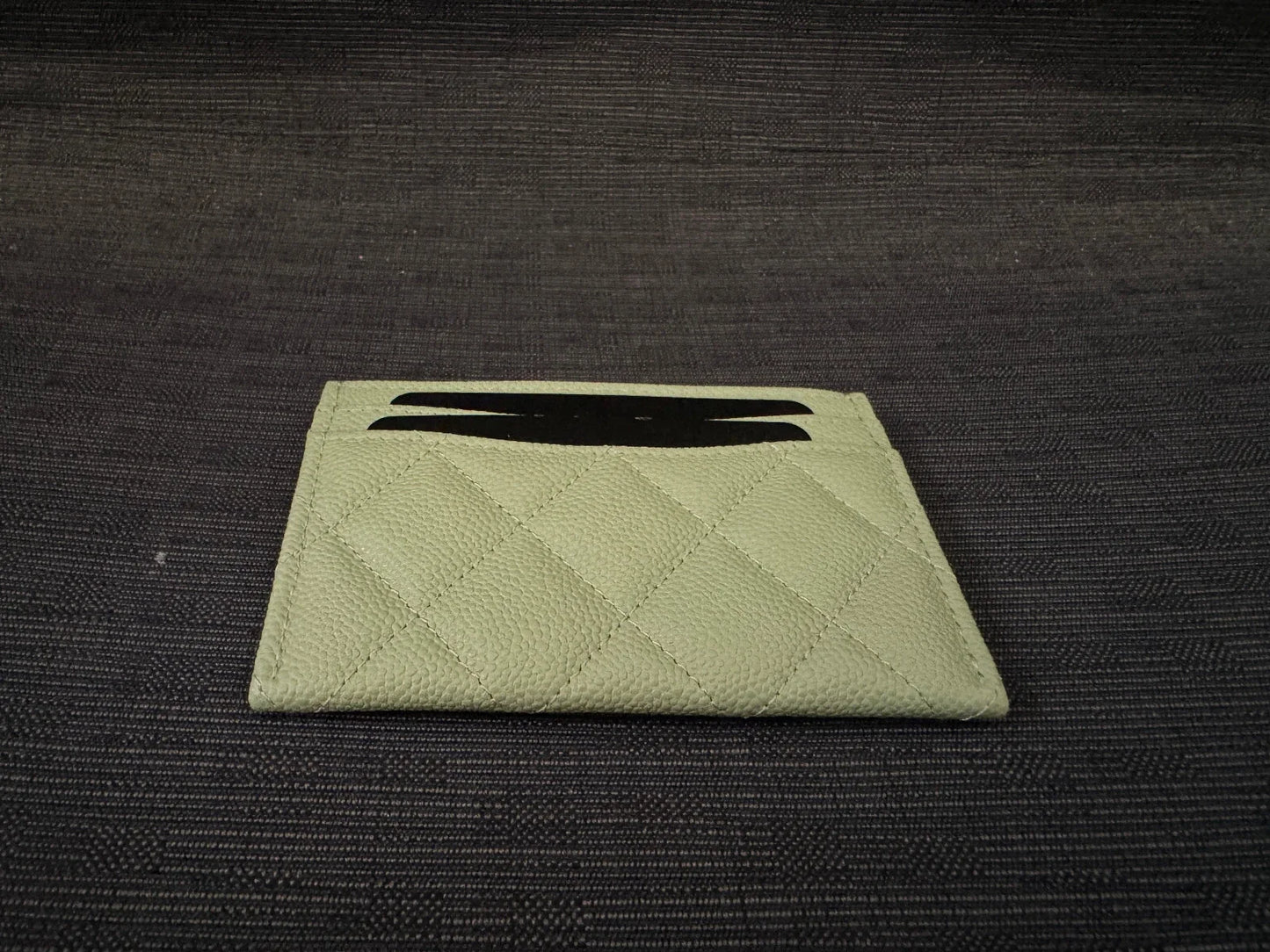 Chanel 24C Green Caviar Classic Card Case