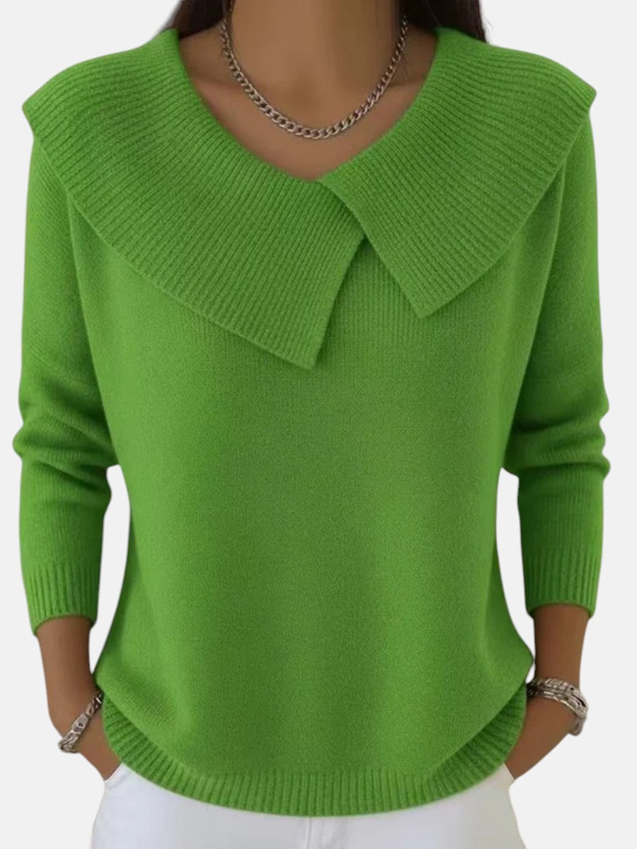 Women's Collared Sweater in Seven Soft Colors