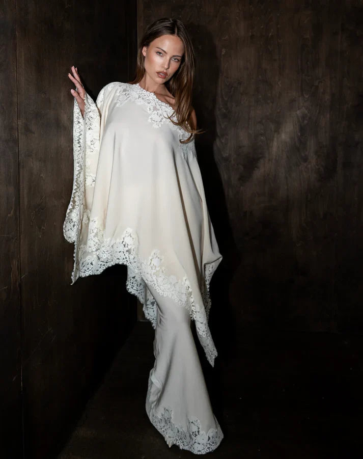 Elegant Lace Cape Set