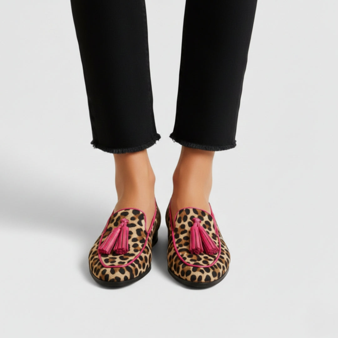 Women's Stylish Leopard Loafers, US Sizes 5-11