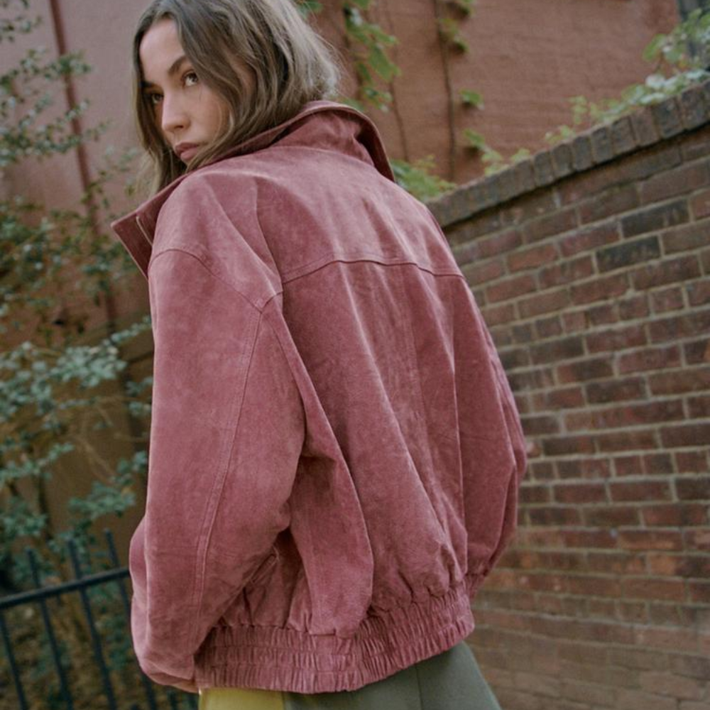 LEATHER BOMBER JACKET