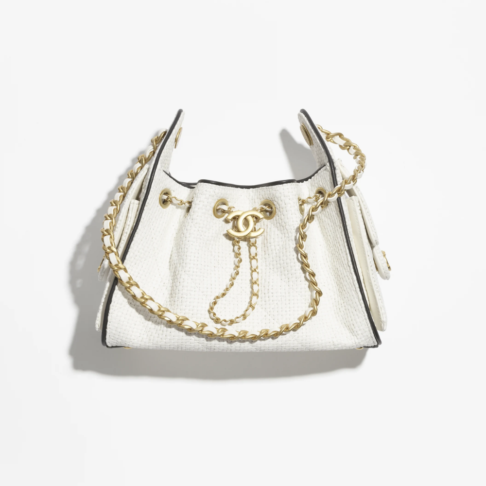 Chanel 25 Mini Handbag Braided Raffia