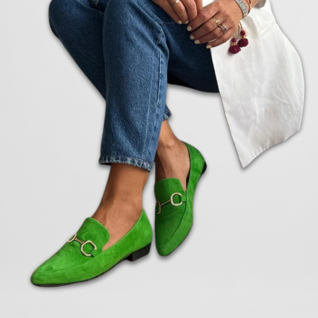 Women's Comfort Loafers in Purple and Green Tones