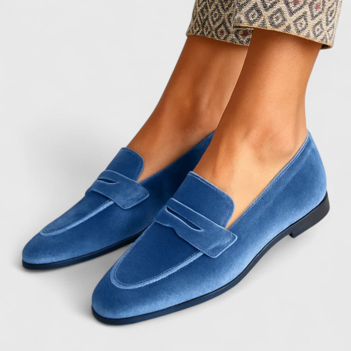 Women's Sophisticated Blue Loafers, US 5-10