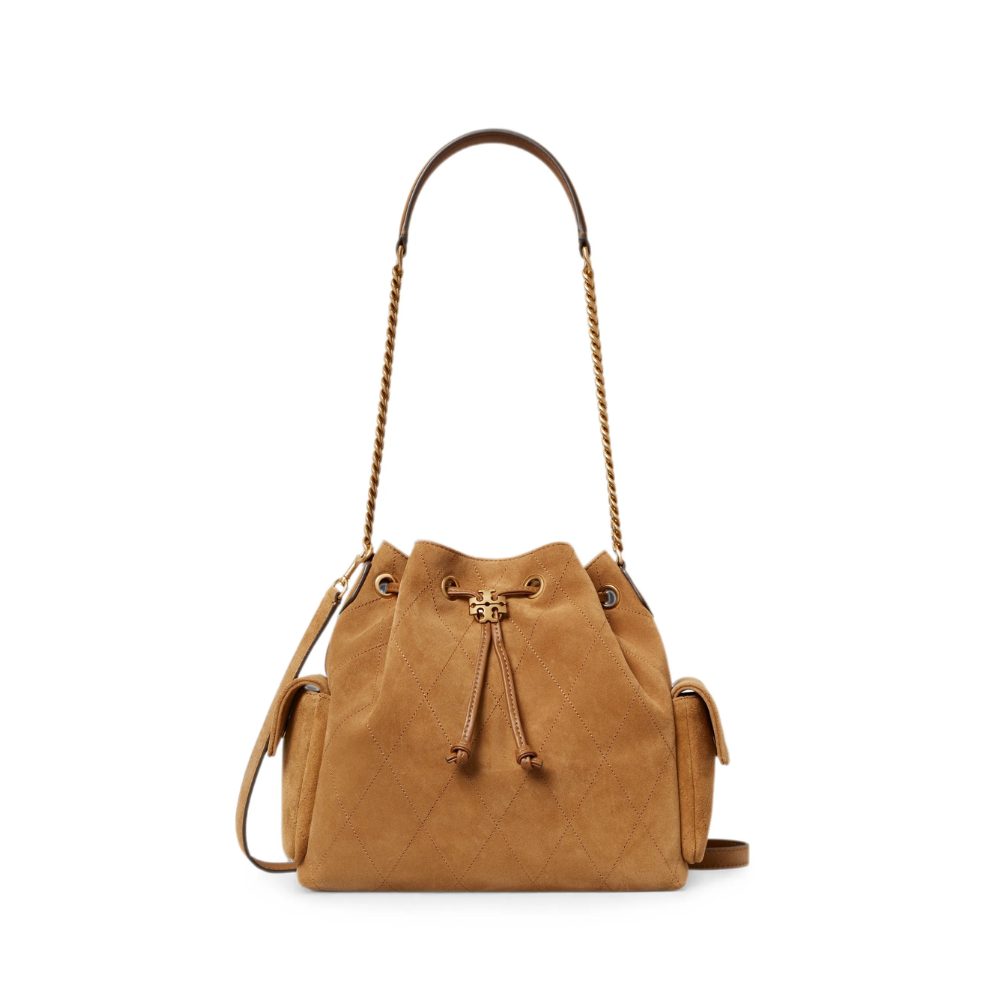 Tory Burch Charlie Quilted Drawstring Shoulder Bag