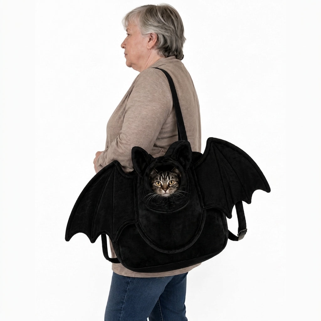 Bat-Winged Cat Carrier Tote Bag