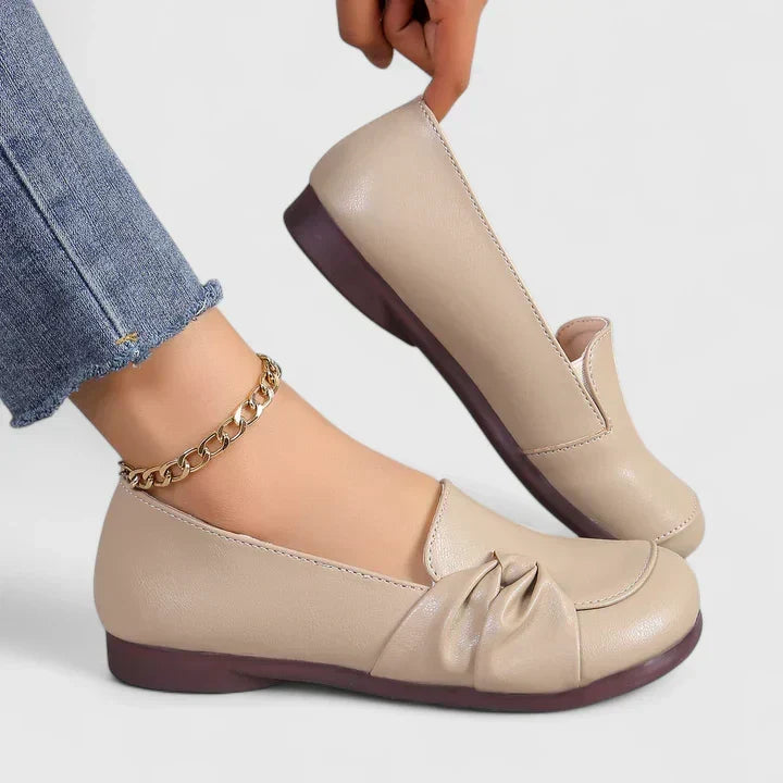 Women's Elegant Shoes in Black, Orange and Beige