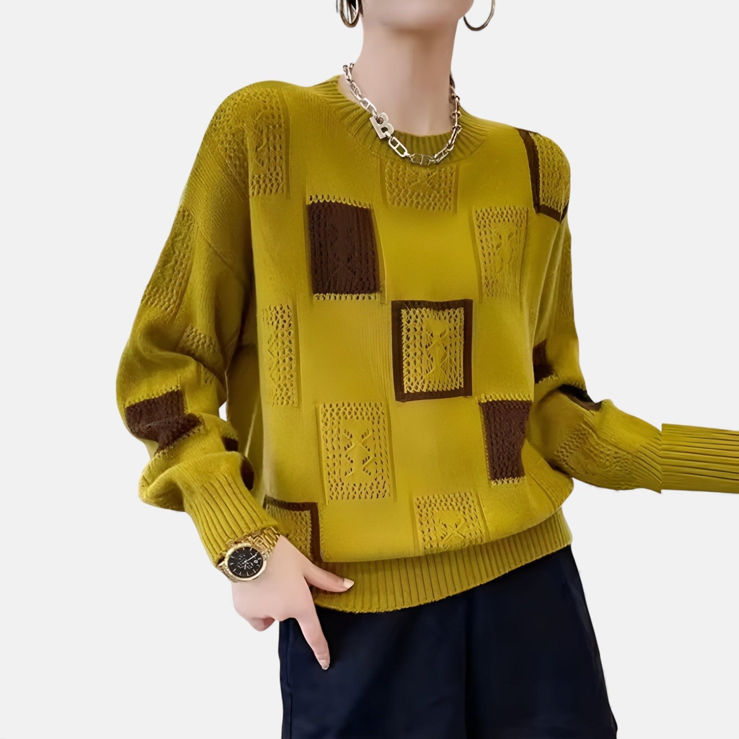 Women's Cozy Sweater in White, Black or Yellow