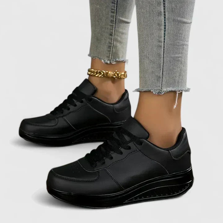 Women's Comfort Sneakers in Black and White Tones