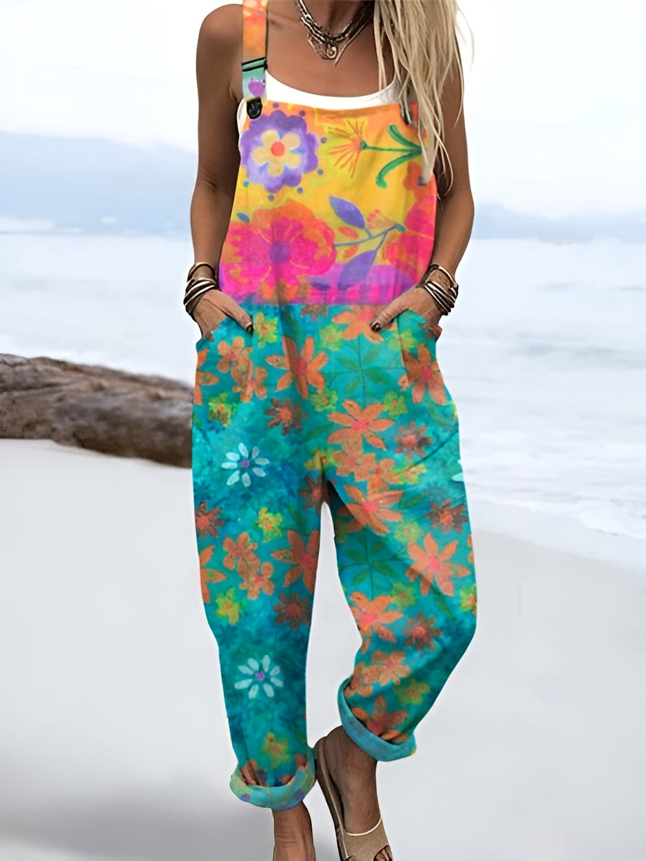 Liv | Watercolor Floral Jumpsuit