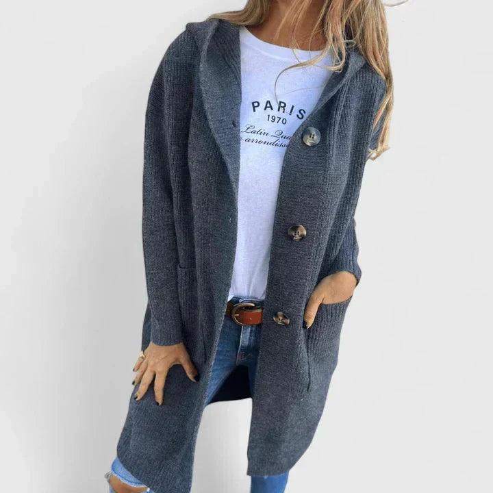 Women's Elegant Cardigan in Beige, Gray or Black