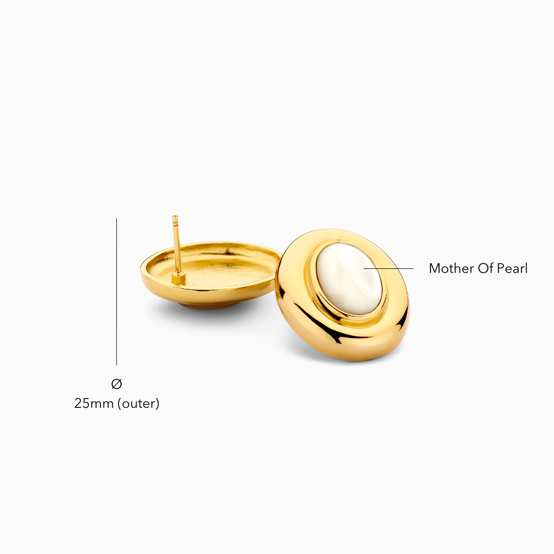 Giselle Pearl Earrings | Gold