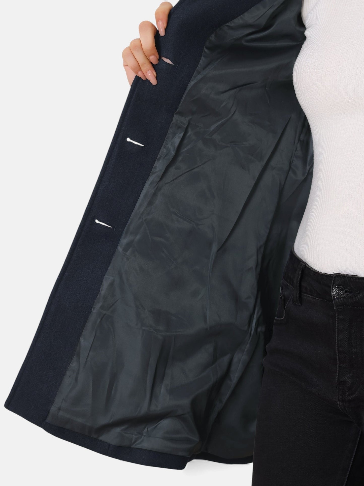 Women's Single Breasted Winter Trench Coat