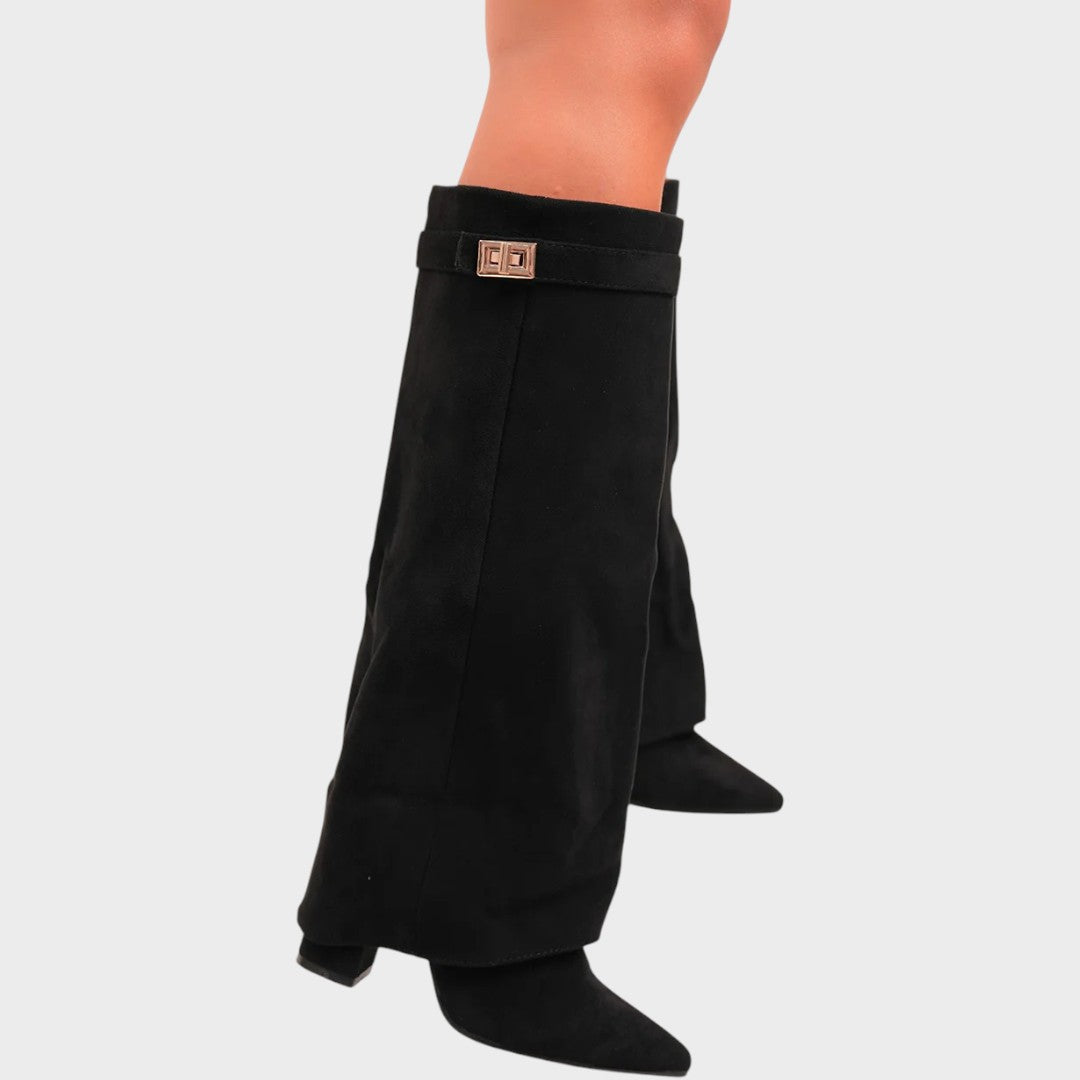 Women's High-Cut Suede Boots in Five Colors