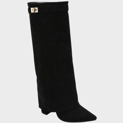 Women's High-Cut Suede Boots in Five Colors