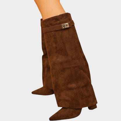 Women's High-Cut Suede Boots in Five Colors