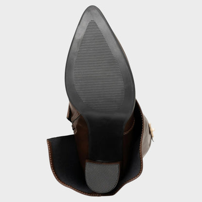Women's High Leather Boots in Black or Brown