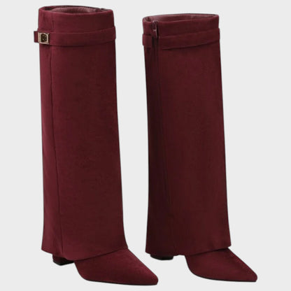 Women's High-Cut Suede Boots in Five Colors
