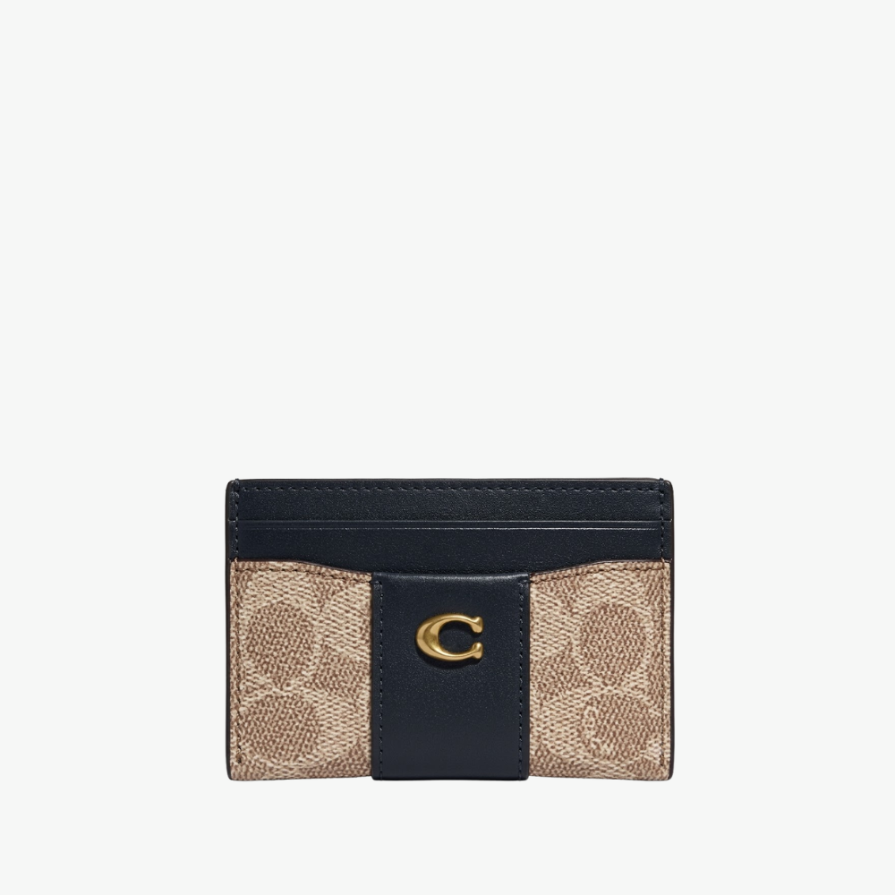 Coach Essential Card Case In Signature Jacquard