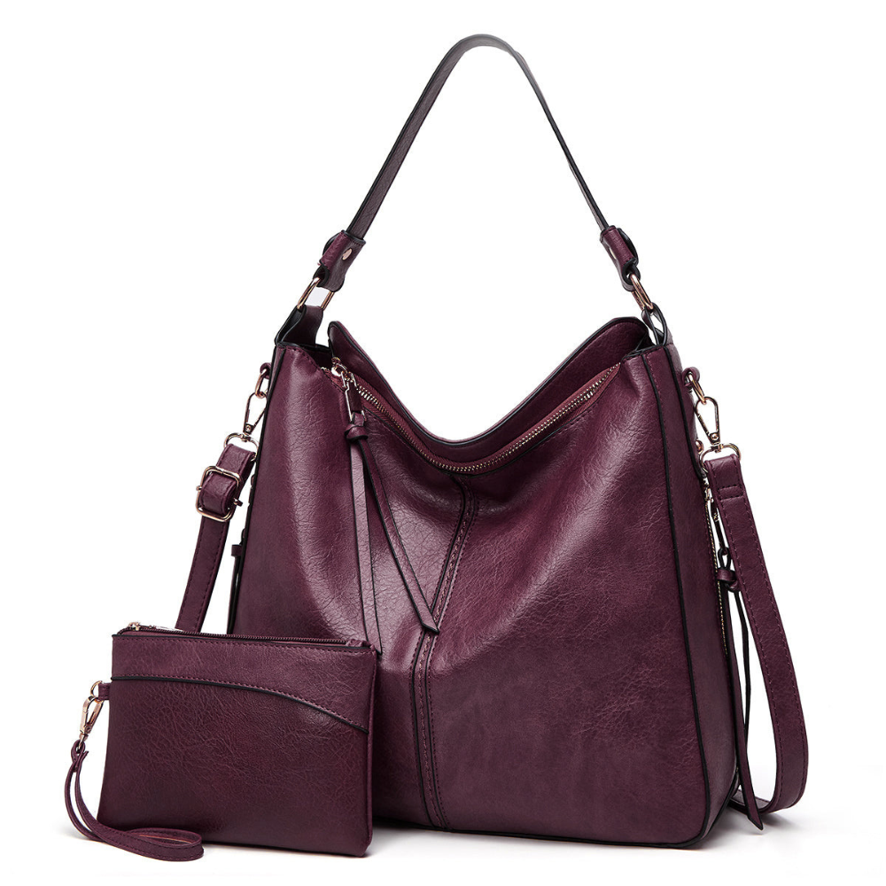 Luxury Leather Hobo Anti-Theft Handbag