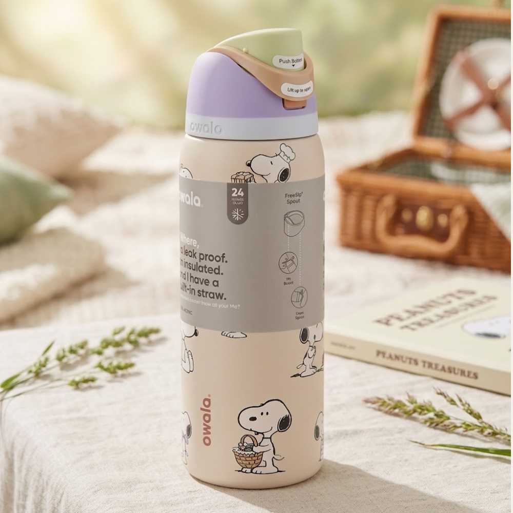 Playful Snoopy Water Bottle 24oz