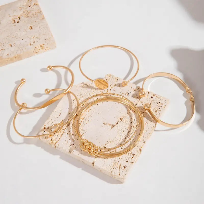 Elegance Knot Bracelet Set | Gold