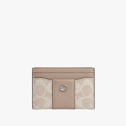 Coach Essential Card Case In Signature Jacquard