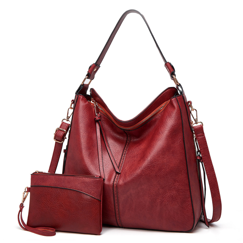 Luxury Leather Hobo Anti-Theft Handbag