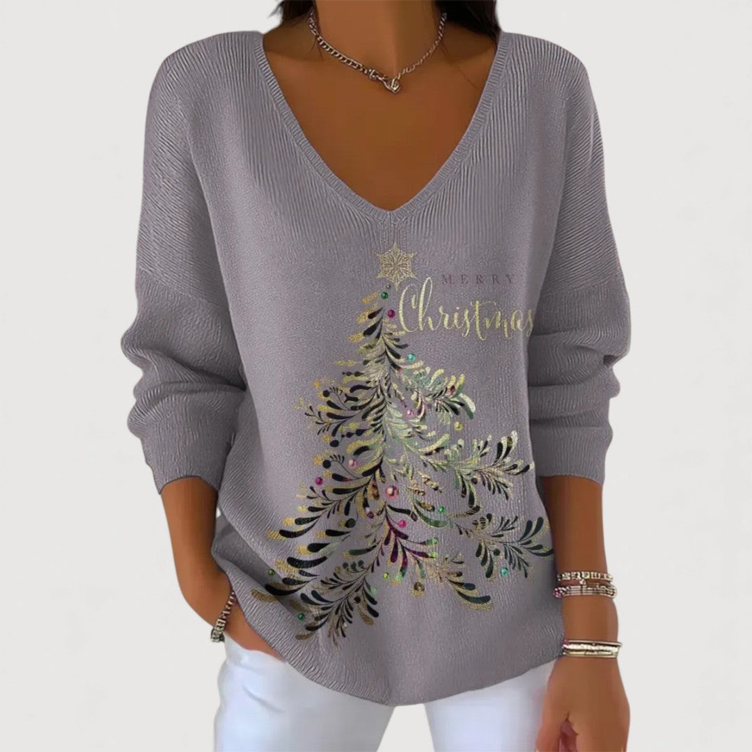 Women's Christmas Knit Top in Six Colors