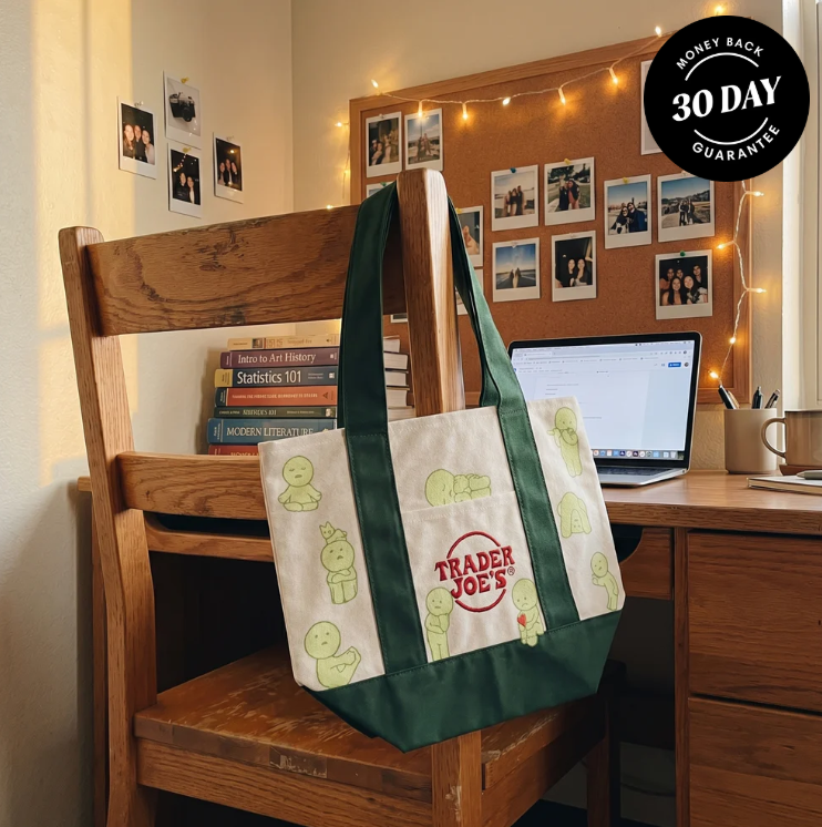 Smiski X Trader Joe's Tote Bags