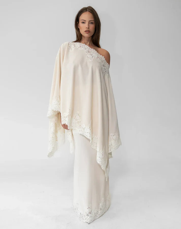 Elegant Lace Cape Set