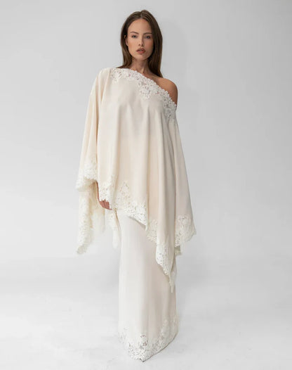 Elegant Lace Cape Set