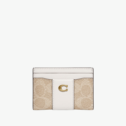 Coach Essential Card Case In Signature Jacquard