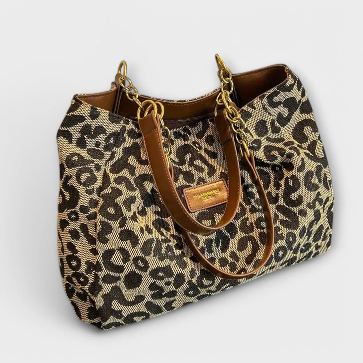 Women's Leopard Print Canvas Tote Bag