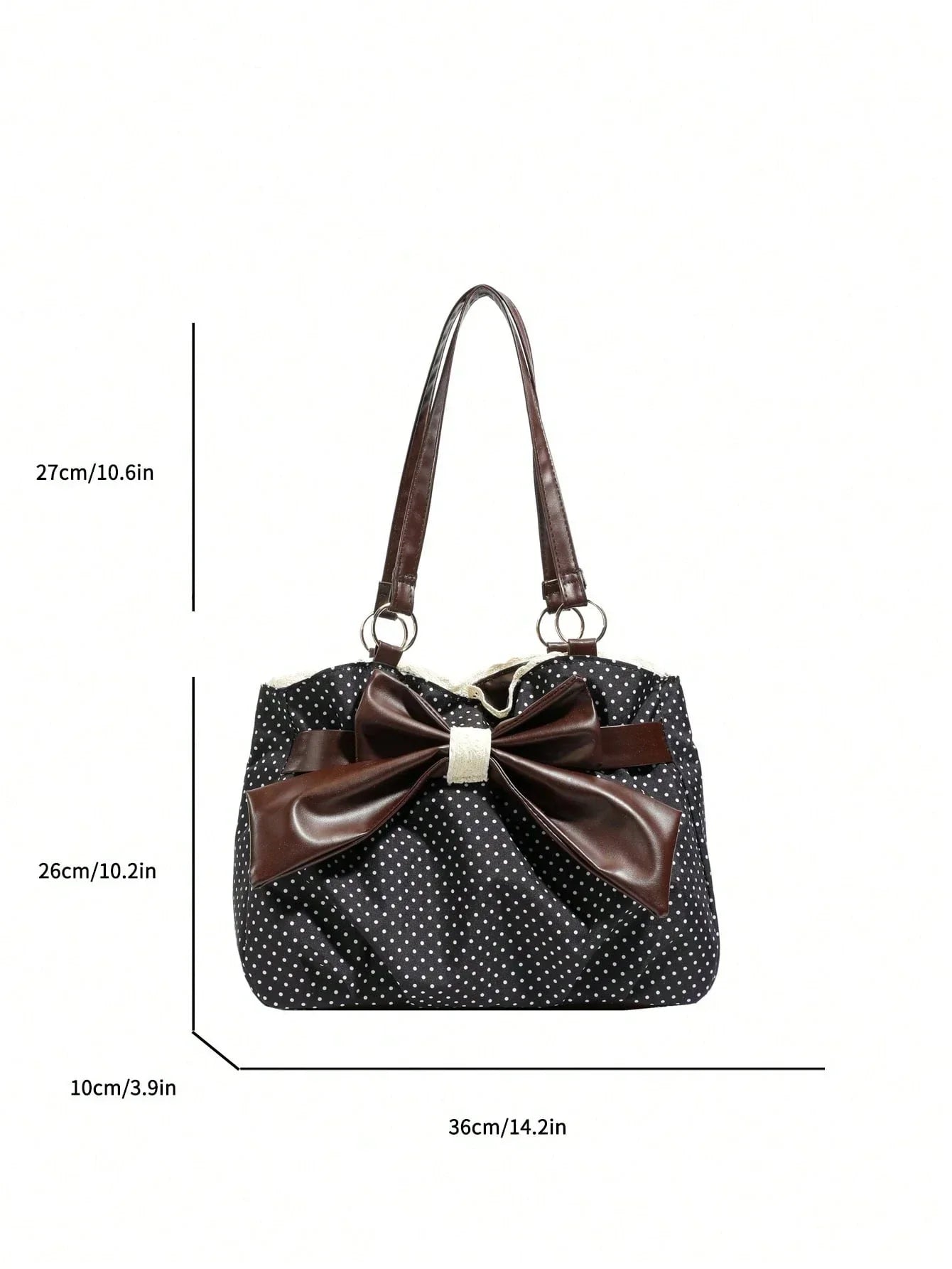 Large Polka Dot Ruffle Tote Bag
