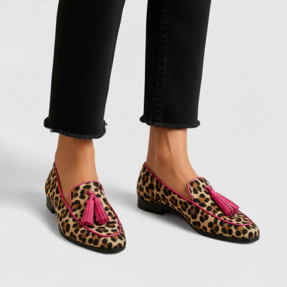 Women's Stylish Leopard Loafers, US Sizes 5-11