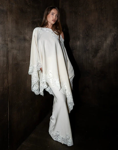 Elegant Lace Cape Set