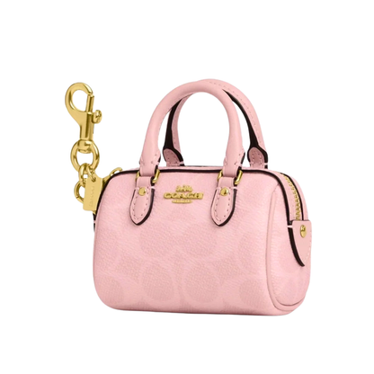 Coach Mini Rowan Bag Charm In Signature Canvas