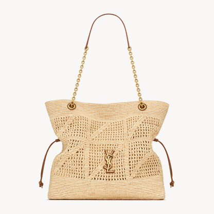 YSL Jamie Shopping Small in Raffia