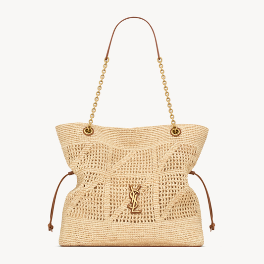 YSL Jamie Shopping Small in Raffia
