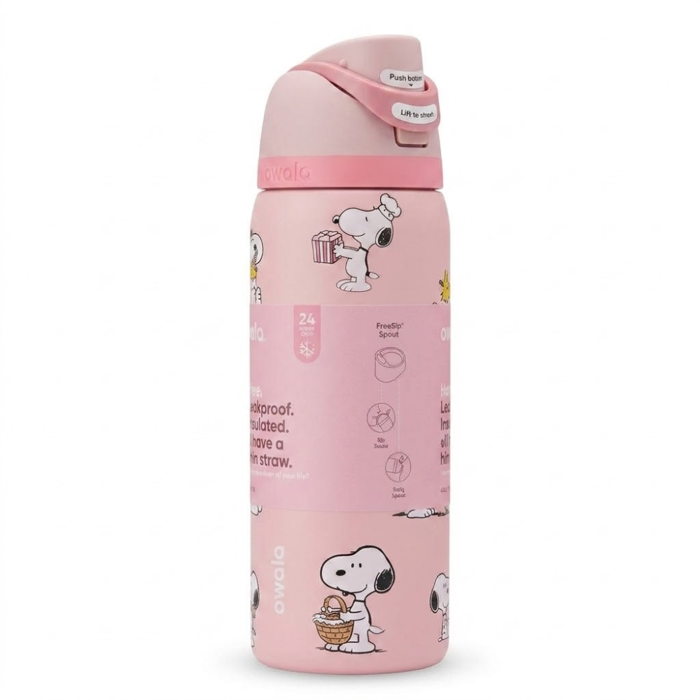 Playful Snoopy Water Bottle 24oz