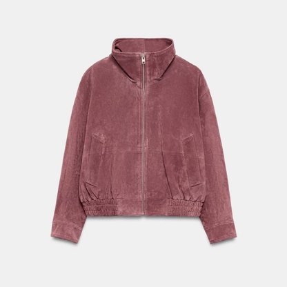 LEATHER BOMBER JACKET