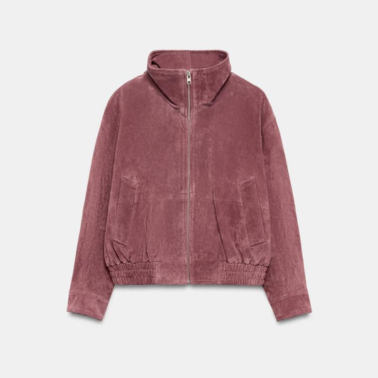 LEATHER BOMBER JACKET