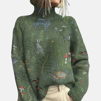Women's Elegant Turtleneck Sweater, Sizes S to 5XL
