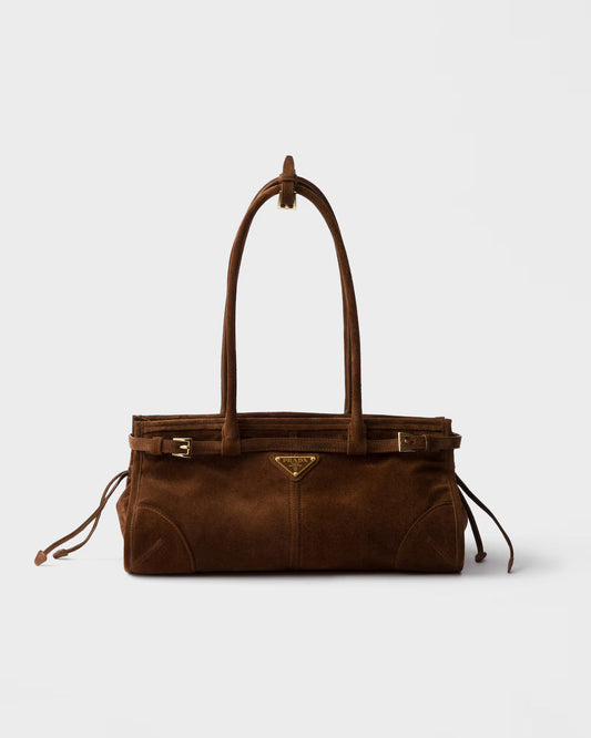 Prada Bonnie medium  suede handbag