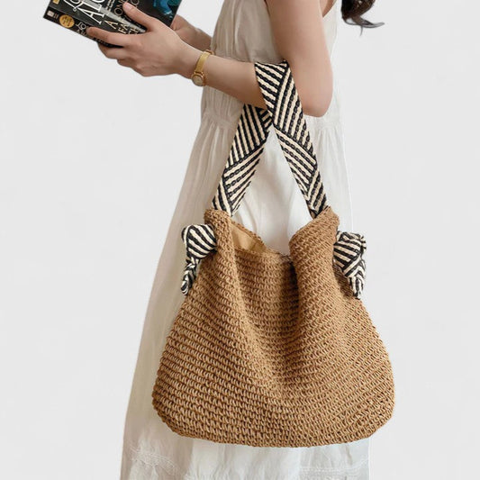 Women's Boho Shoulder Bag in Warm Brown or Beige