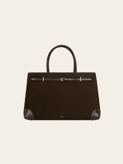 Espresso Suede Book Tote Bag 33